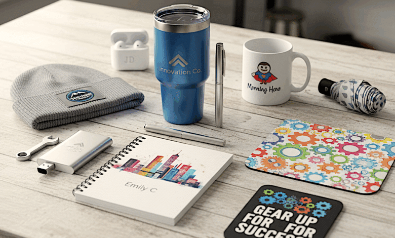 Personalisierte Werbeartikel.